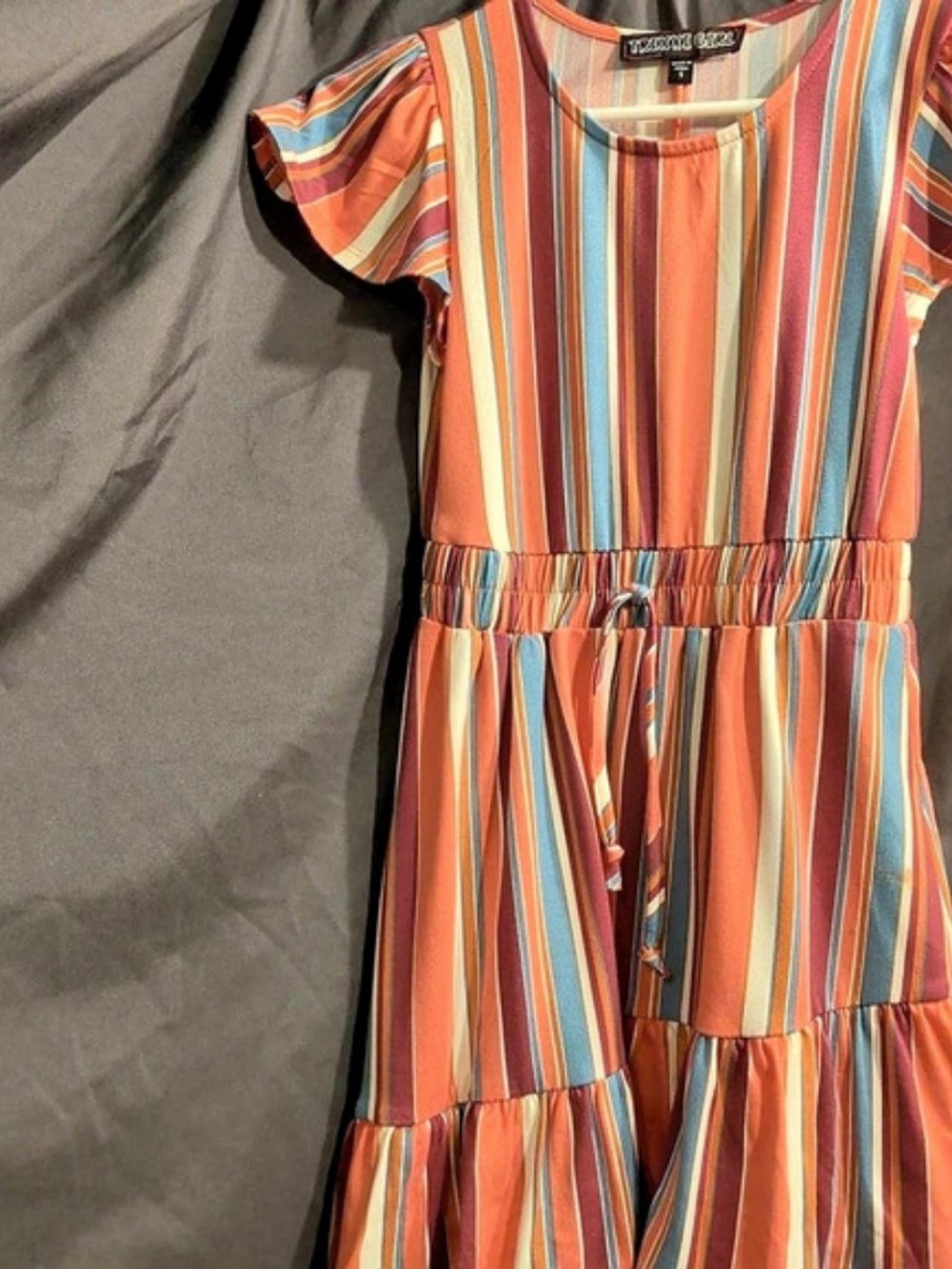 Trixxi Girl Girls Striped Dress Size Small Like New